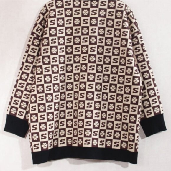 SANDRO Glorious Monogram Knit Cardigan - Picture 5 of 7